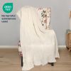 100% Cotton Waffle Weave Throw Blanket 50x70 inch Ivory Color Lightweight Soft and Breathable Throw Blanket for All Season Skin Friendly Blanket for C