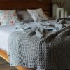100% Cotton Waffle Weave Throw Blanket 50x70 inch Mineral Gray Color Lightweight Soft and Breathable Throw Blanket for All Season Skin Friendly Blanke